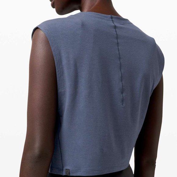 Lululemon Lab Esker Cropped Tank - S - Ink Blue - Picture 2 of 5